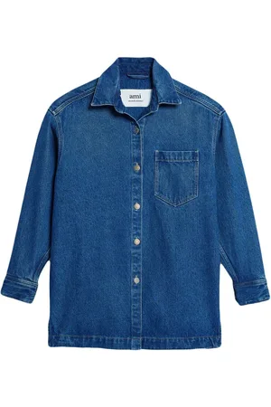 Ami Overskjorte i denim med spread-krave