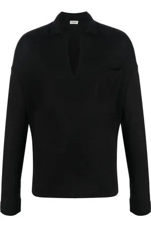 Saint Laurent Langærmet sweatshirt med V-hals