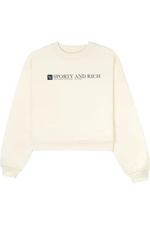 Sporty & Rich Cropped sweatshirt med logotryk