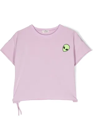 Le pandorine T-shirt i jersey med mærkedetalje