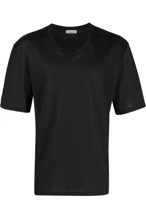 LANEUS Ensfarvet T-shirt med rund hals