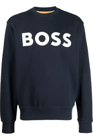 HUGO BOSS Sweatshirt med rund hals og logotryk