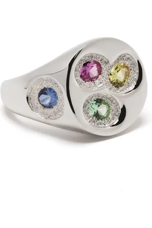 Bleue Burnham Chloroplast signetring med safir