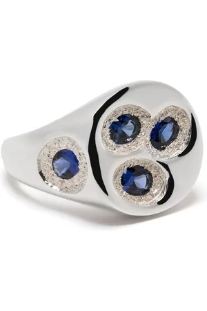Bleue Burnham Chloroplast signetring med safir