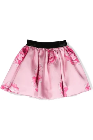MONNALISA Skjorte med rosetryk og satin-finish