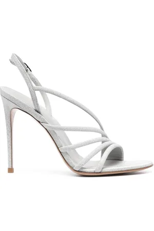LE SILLA Blade 115mm sandaler i metallisk læder