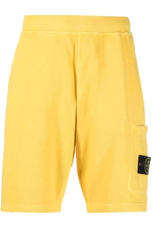 Stone Island Mænd Shorts - Side logo-patch elasticated-waistband shorts