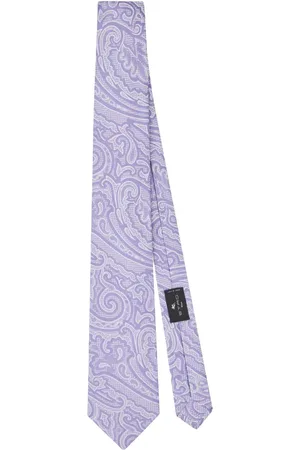 Etro Silkeslips i jacquard med mønster