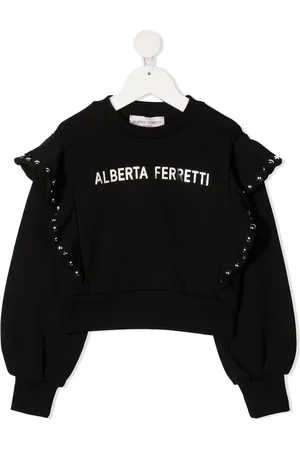 Alberta Ferretti Sweatshirt med rockstud-detalje og logotryk