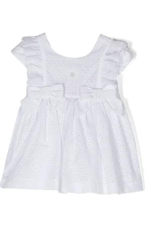 PATACHOU Kjole med broderie anglaise og sløjfedetalje