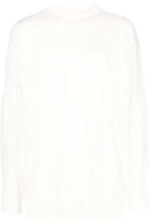 Hed Mayner Sweatshirt med sænket skulder og rund hals