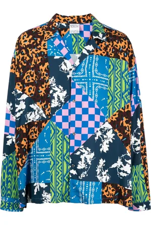 MARCELO BURLON Skjorte med camp-krave