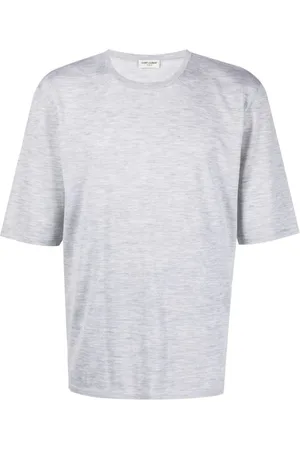 Saint Laurent Kortærmet sweatshirt med rund hals