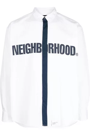 NEIGHBORHOOD Mænd Langærmede skjorter - Logo-print cotton shirt