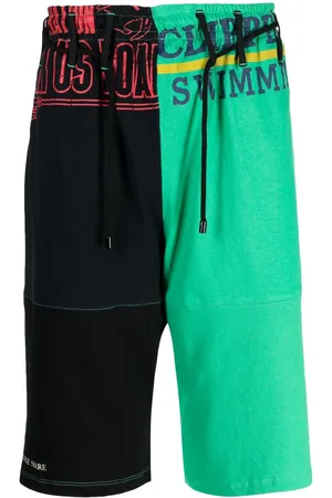Marine Serre Shorts i bomuld med patchwork