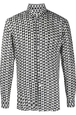 PENINSULA SWIMWEAR Langærmet skjorte med geometrisk tryk