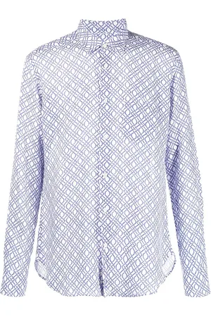 PENINSULA SWIMWEAR Skjorte med heldækkende grafisk tryk