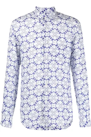 PENINSULA SWIMWEAR Skjorte med heldækkende grafisk tryk