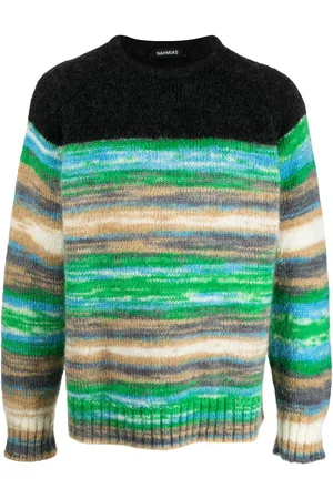 Nahmias Intarsiastrikket sweatshirt med logo