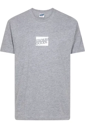 STADIUM GOODS® Kasseformet Heather Grey T-shirt med logo
