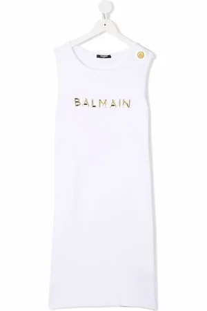 Balmain TEEN tank-kjole med logo på brystet