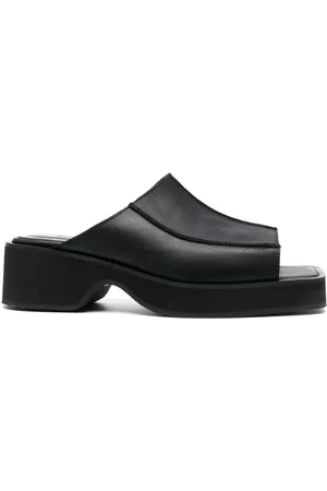 ECKHAUS LATTA Lædersandaler med blokhæl