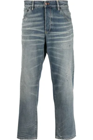 PT Torino Jeans med lige ben og whiskering-effekt