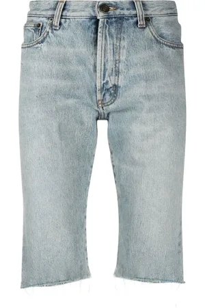 Saint Laurent Denimshorts med råt snit