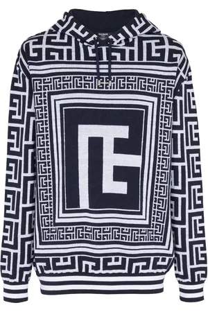 Balmain Lang hættetrøje med monogram