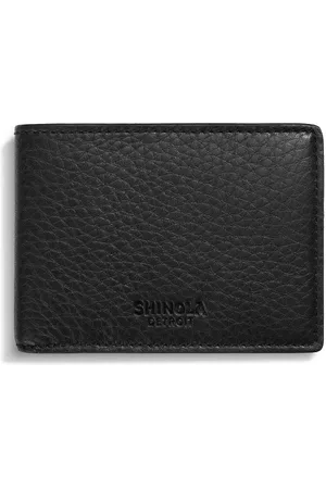 SHINOLA Smal foldbar pung i grynet læder