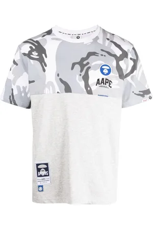 A Bathing Ape T-shirt med paneler med kamuflage-tryk