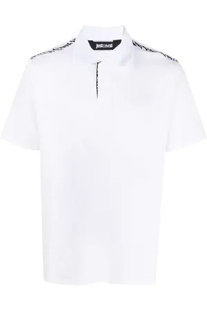 Roberto Cavalli Polo i piqué med dyretryk