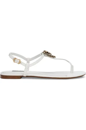 Dolce & Gabbana Devotion lædersandaler med T-rem