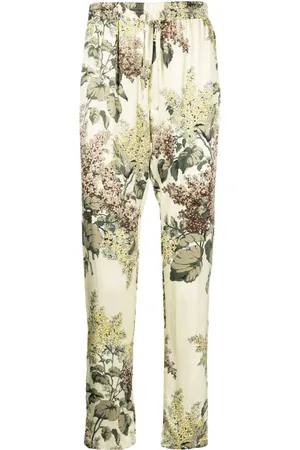 MOUTY Joggingbukser med blomstertryk og snoretræk
