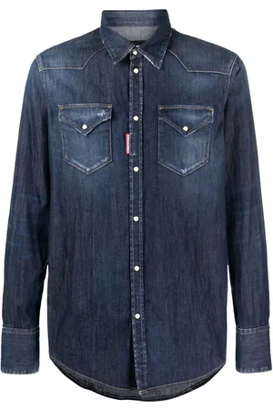 Dsquared2 Denimskjorte med slitageeffekt
