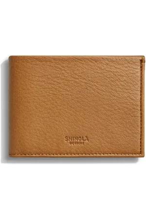 SHINOLA Smal foldbar pung i grynet læder