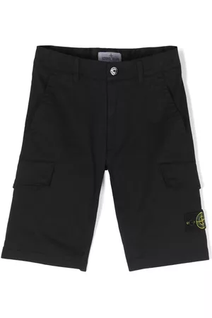 Stone Island Shorts - Logo-patch bermuda shorts