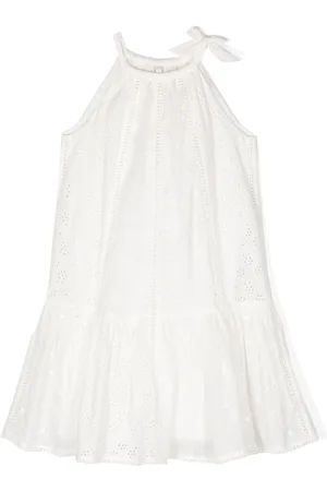 ZIMMERMANN ærmeløs kjole i broderie anglaise