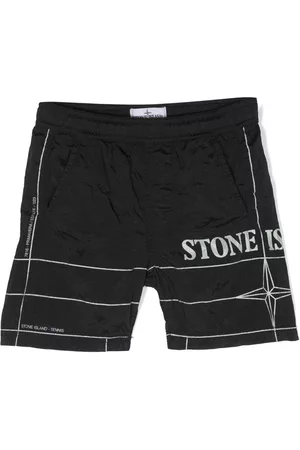 Stone Island Drenge Badeshorts - Logo-print swim shorts