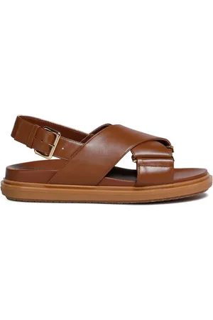 Marni Fussbet sandaler i læder