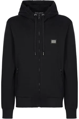 Dolce & Gabbana Hættetrøje med logomærke og lynlås