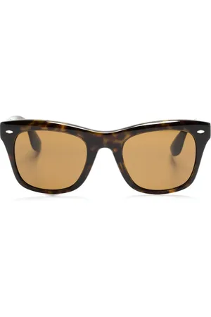 Oliver Peoples Firkantede solbriller med skildpaddeeffekt
