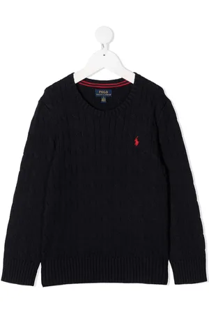 Ralph Lauren Langærmet trøje i bomuld med broderet logo