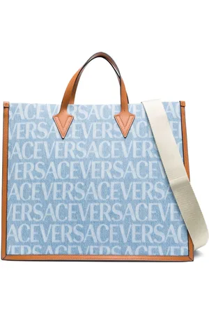 VERSACE Lille Allover tote i denim