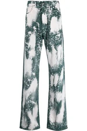 DARKPARK Jeans med brede ben og malingssprøjt