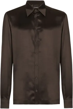 Dolce & Gabbana Skjorte med satin-finish og knapper