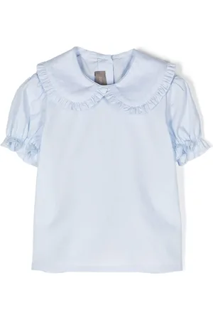 LITTLE BEAR Kortærmet bluse med flæsekant
