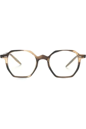 Oliver Peoples Solbriller med firkantet clip on-stel