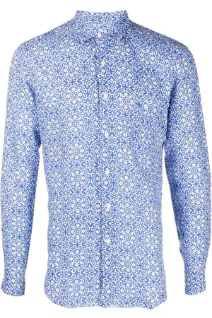 PENINSULA SWIMWEAR Langærmet skjorte med grafisk tryk