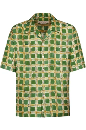 Marni Check Fields silkeskjorte